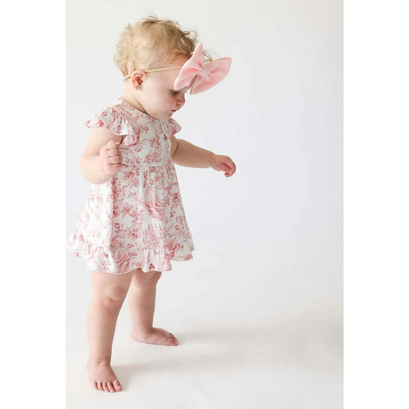 Antoinette Ruffled Twirl Bodysuit Dress