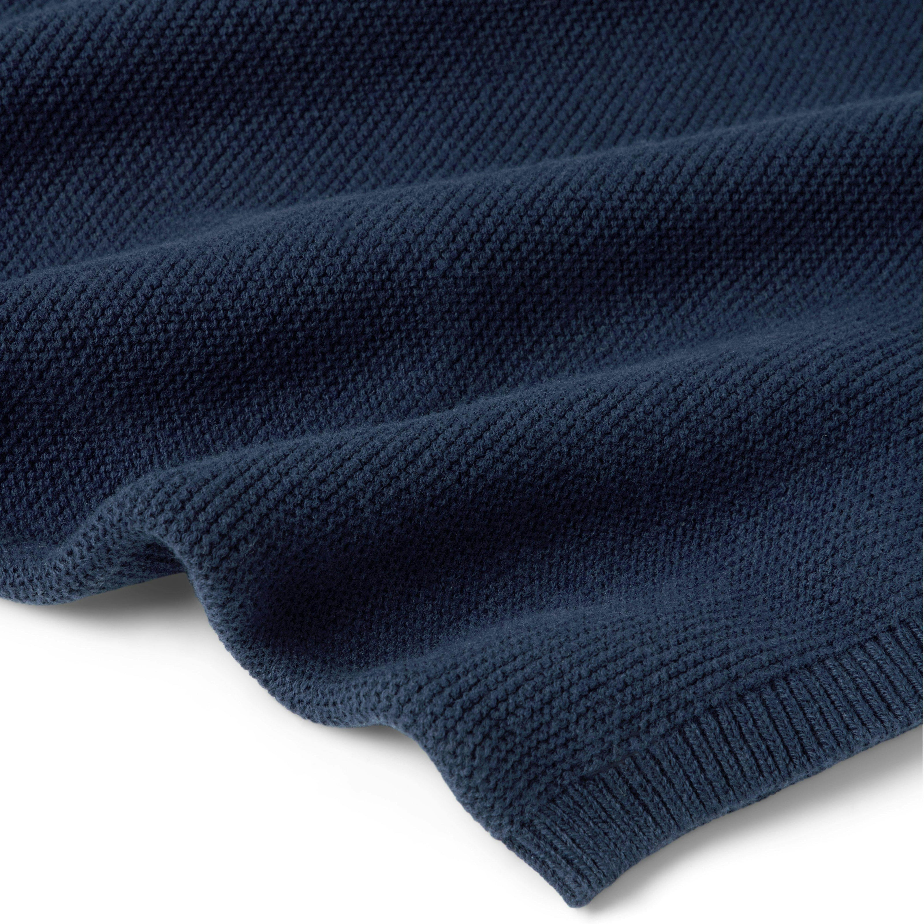 Baby Knit Overall, navy blue