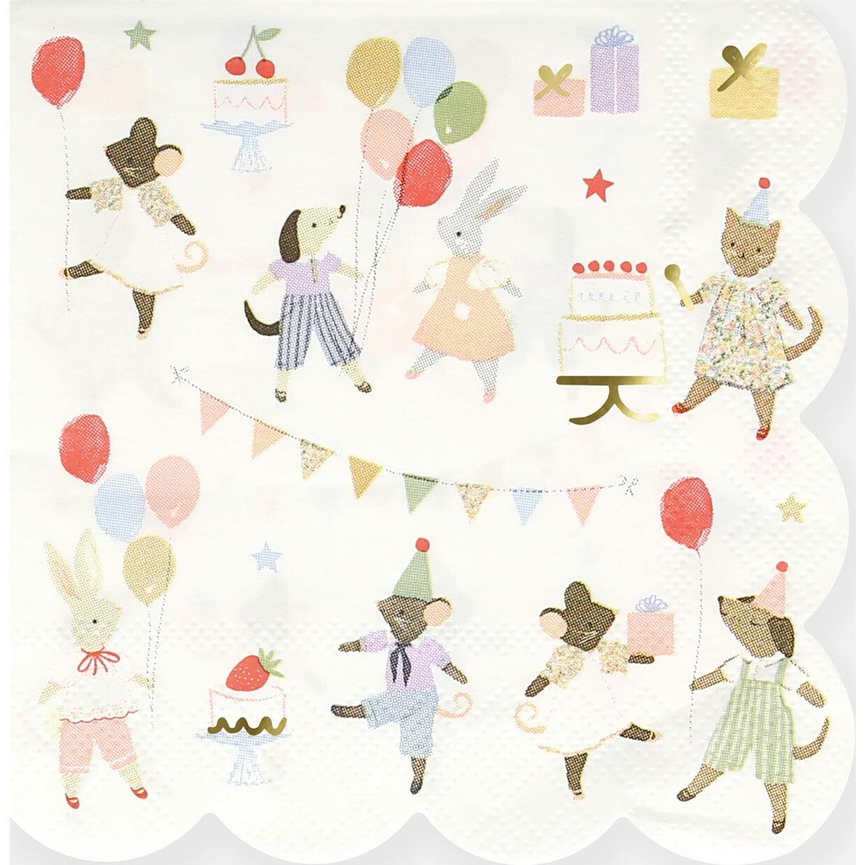 Animal Friends Small Napkins