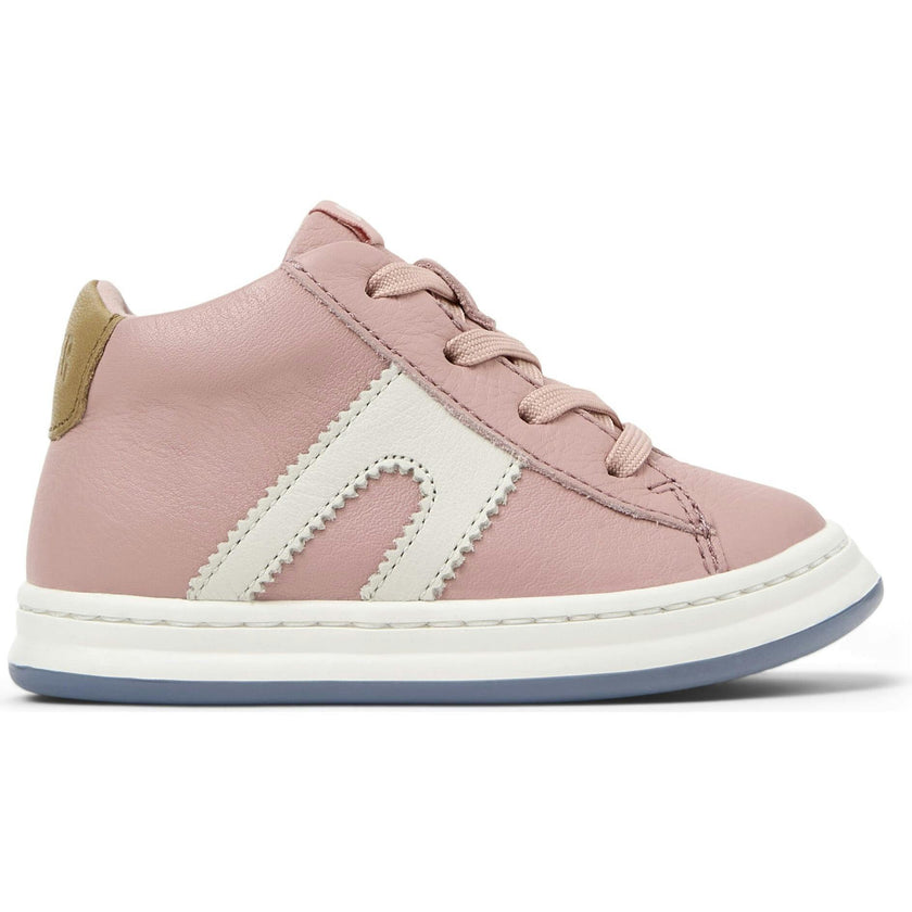 Kids Twins Leather Sneakers, Pink