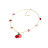 SPR - Cherry Pink & Red Pearl Necklace
