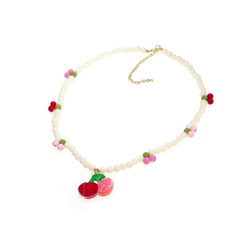 SPR - Cherry Pink & Red Pearl Necklace
