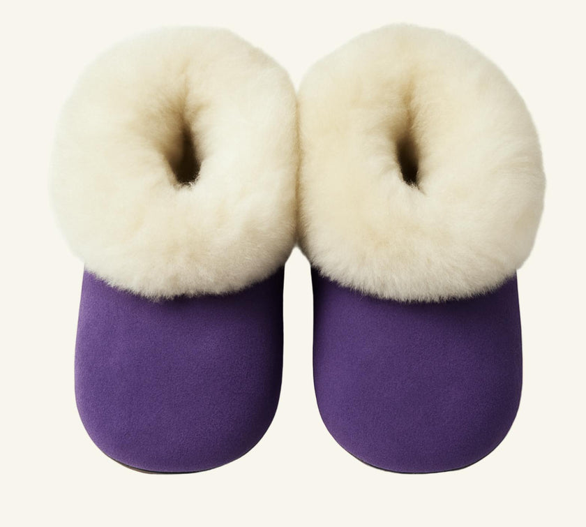 Kids Genuine Alpaca Fur Slippers | Handmade in Peru | Naturally Hypoallergenic | Emerald Green