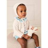 Leontyne Floral Ruffle Collar Lace Detail Bodysuit in Blue Made with Liberty Fabric (1mth-3yrs)