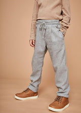The Light Grey Flannel Jogger Trousers