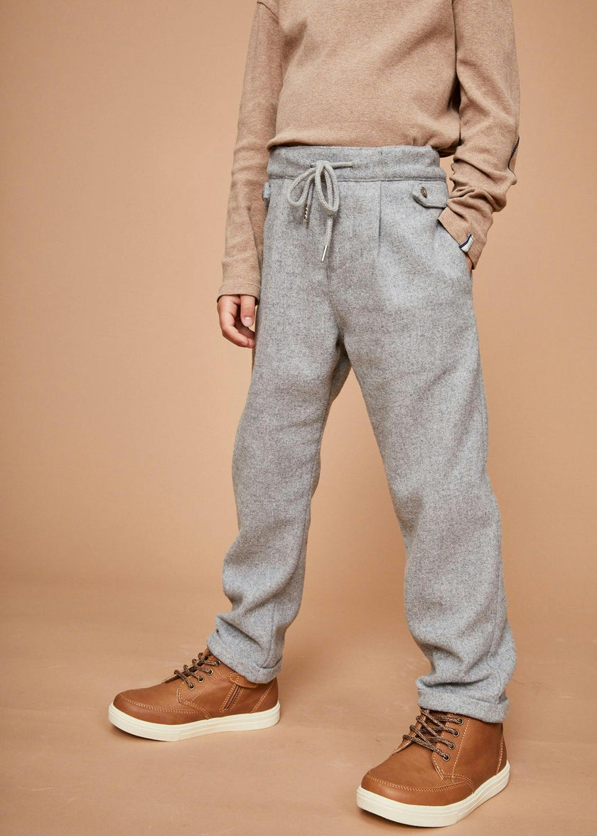 The Light Grey Flannel Jogger Trousers
