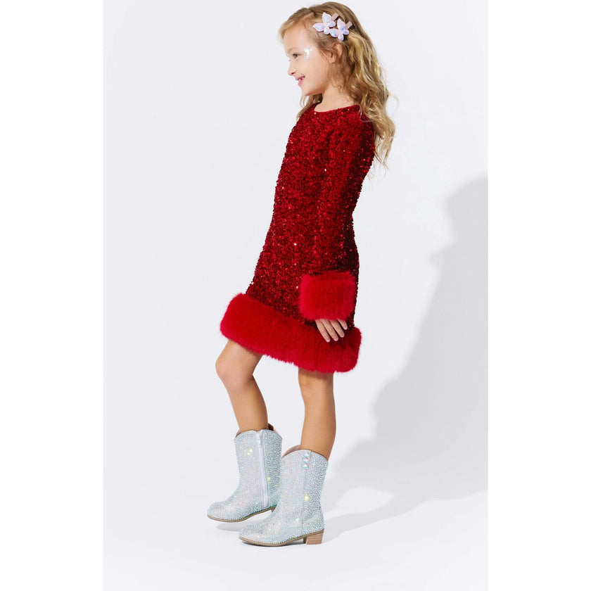 Ruby Shimmer Dress