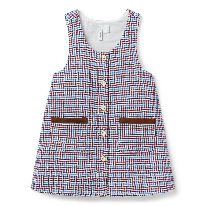Houndstooth Twill Jumper, multicolor