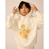 Organic Weekend Hoodie in White Mixed Fruit