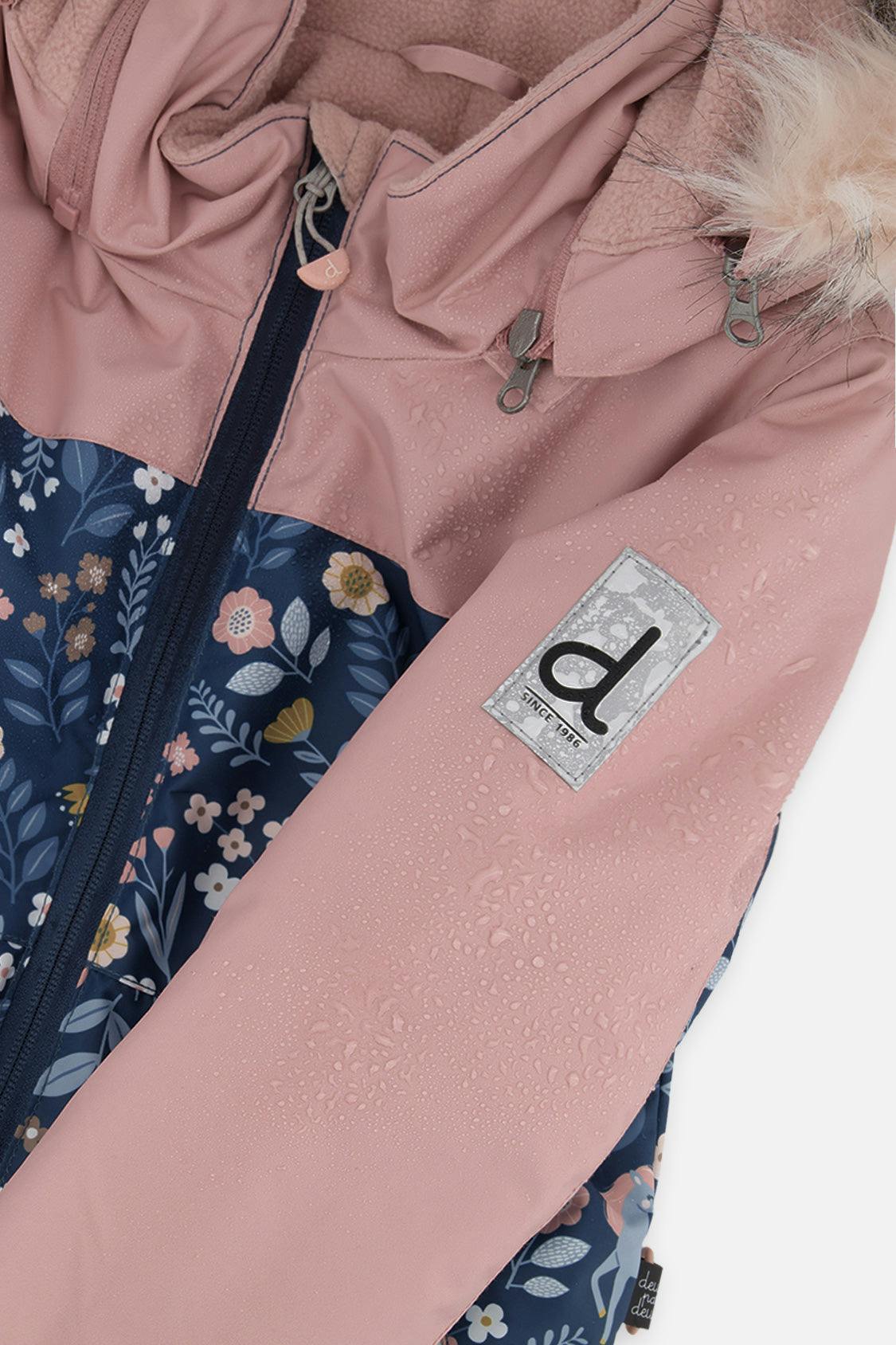 Kids One Piece Discover Snowsuit Blue and Pink Unicorn Print