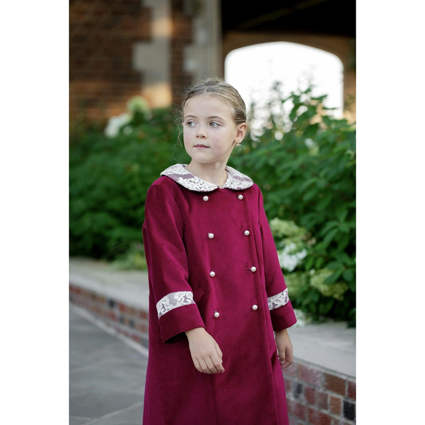 Colette Pea Coat - Burgundy
