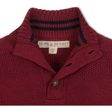 Organic Mock Neck Stripe Sweater