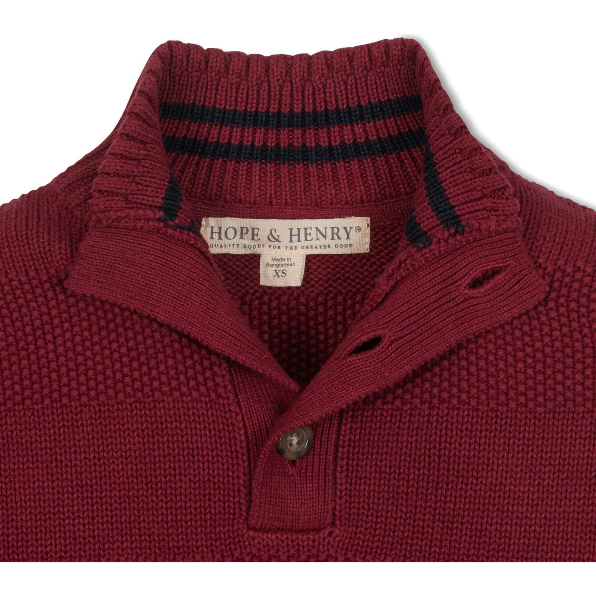 Organic Mock Neck Stripe Sweater