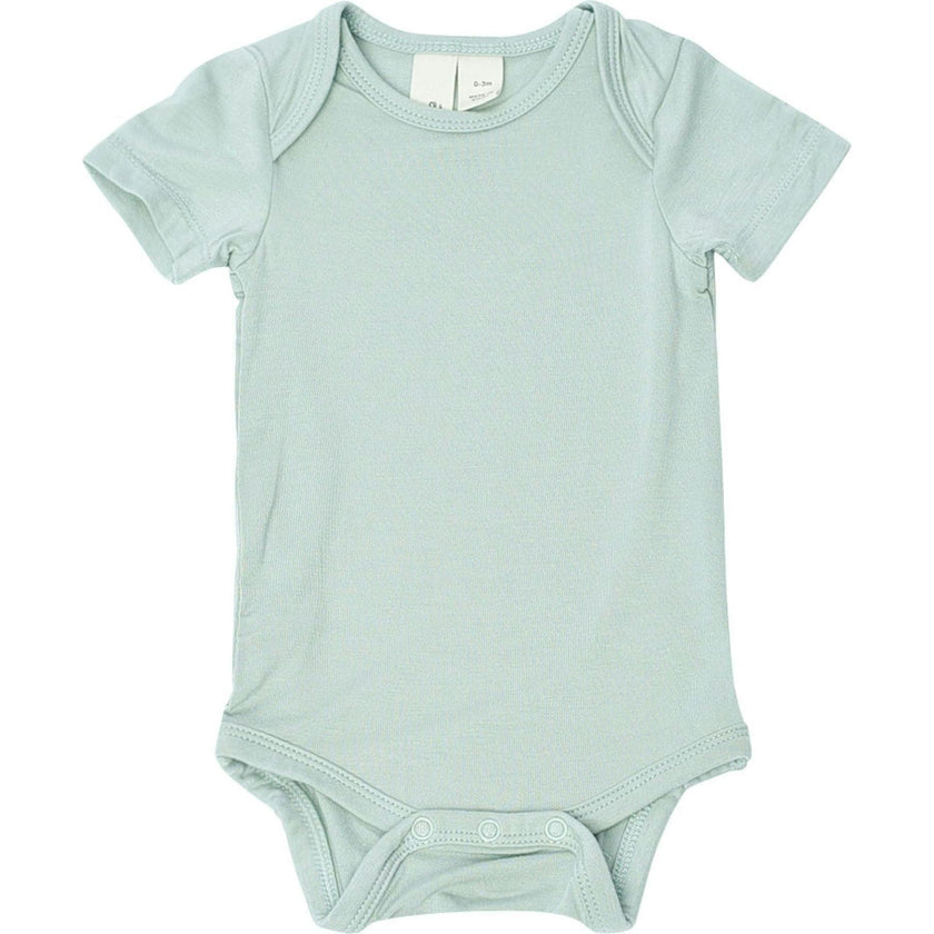 2-Pack Short Sleeve Bodysuit, Sage and Oat