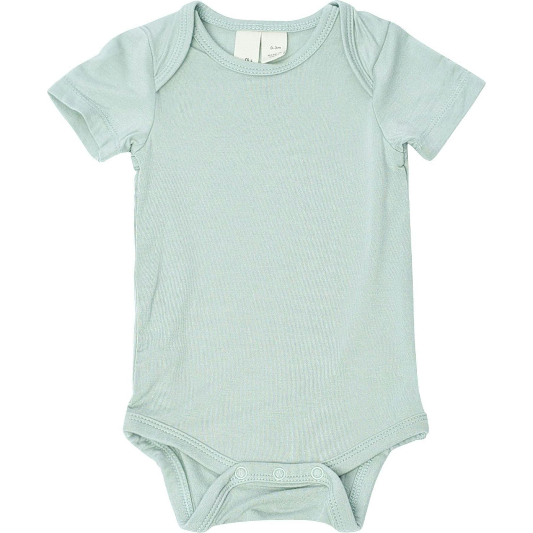 2-Pack Short Sleeve Bodysuit, Sage and Oat