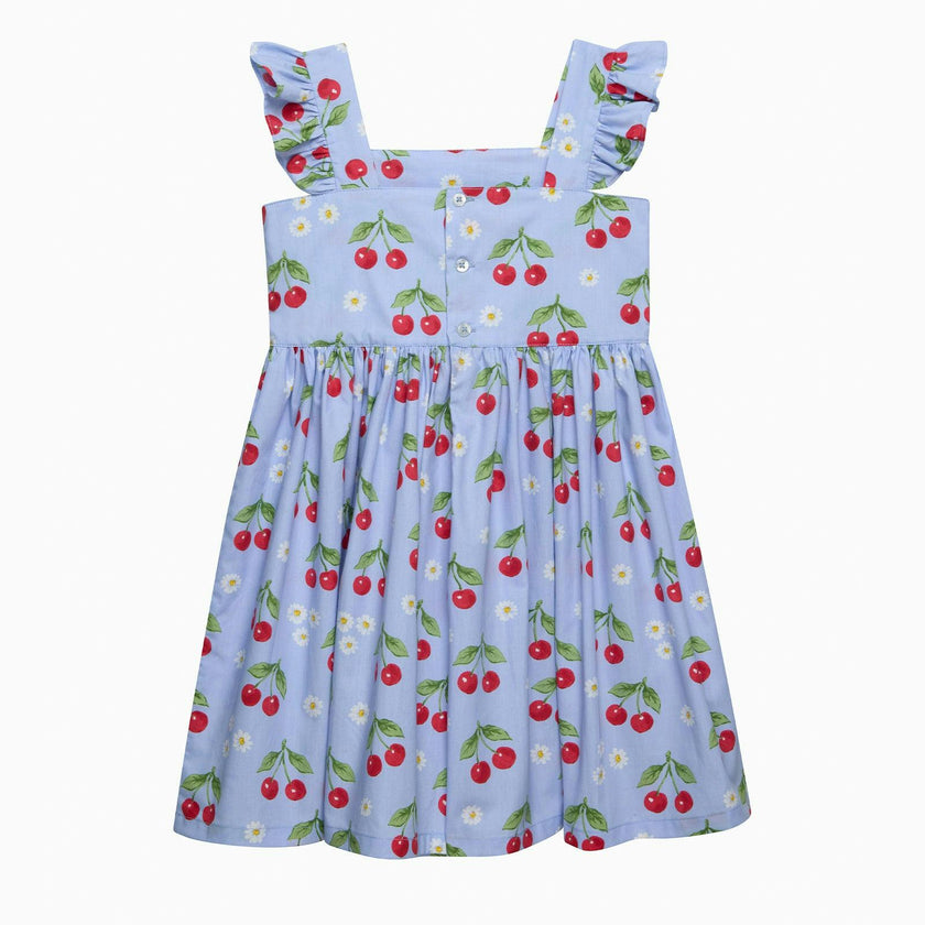 Adelina Summer Dress in Cherry & Daisy