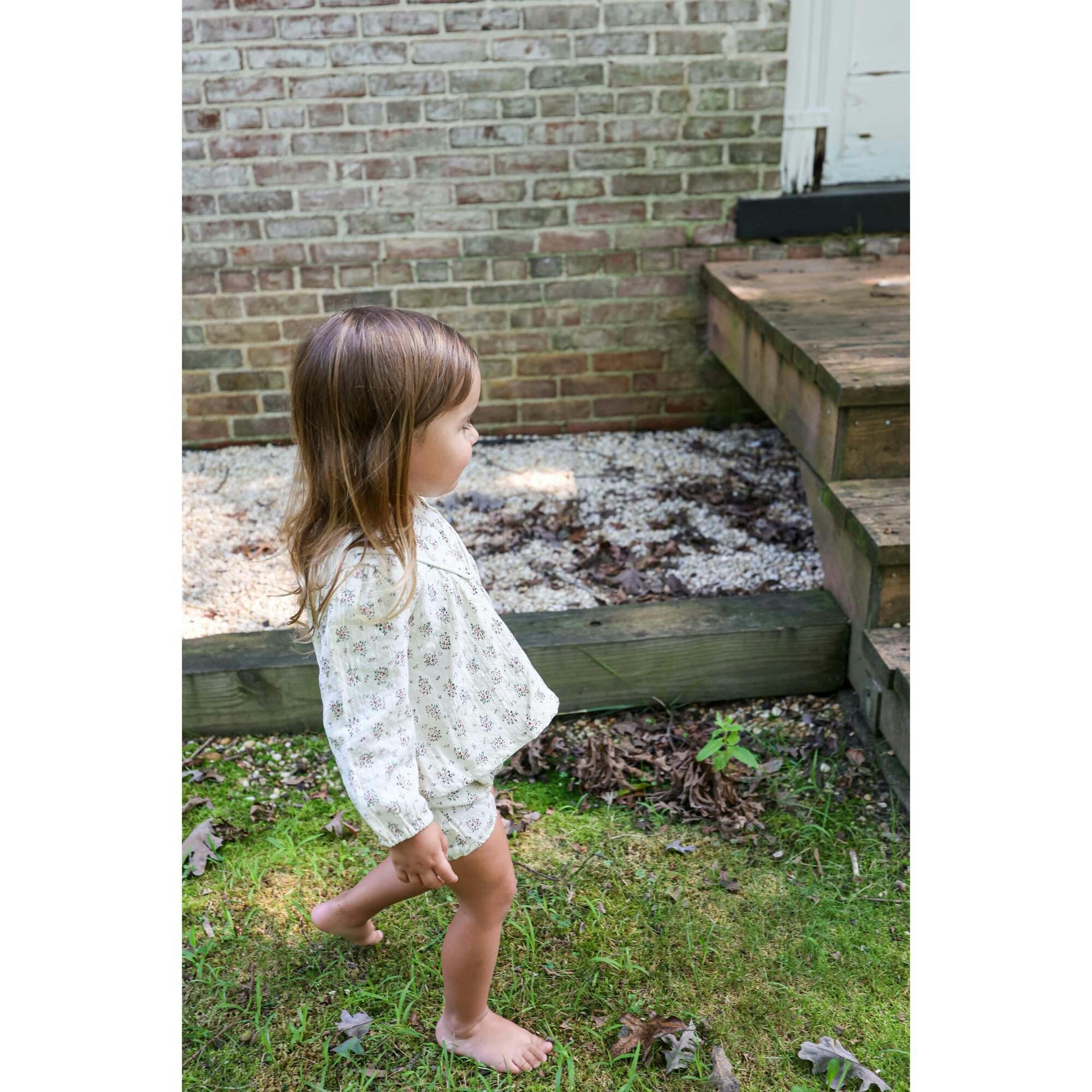 Winter Forest Long Puff Sleeve Top & Short 2-Piece Set
