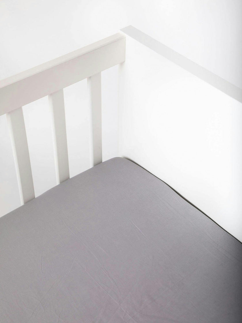Block-Printed Cotton Fitted Crib Sheet