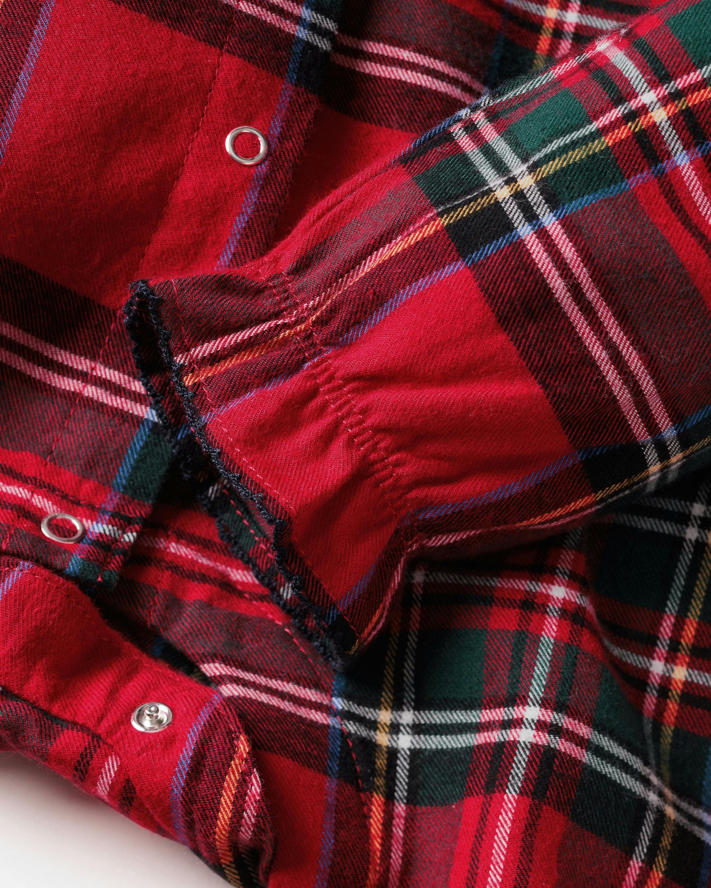 Baby's Brushed Twill Madeline Romper in Imperial Tartan