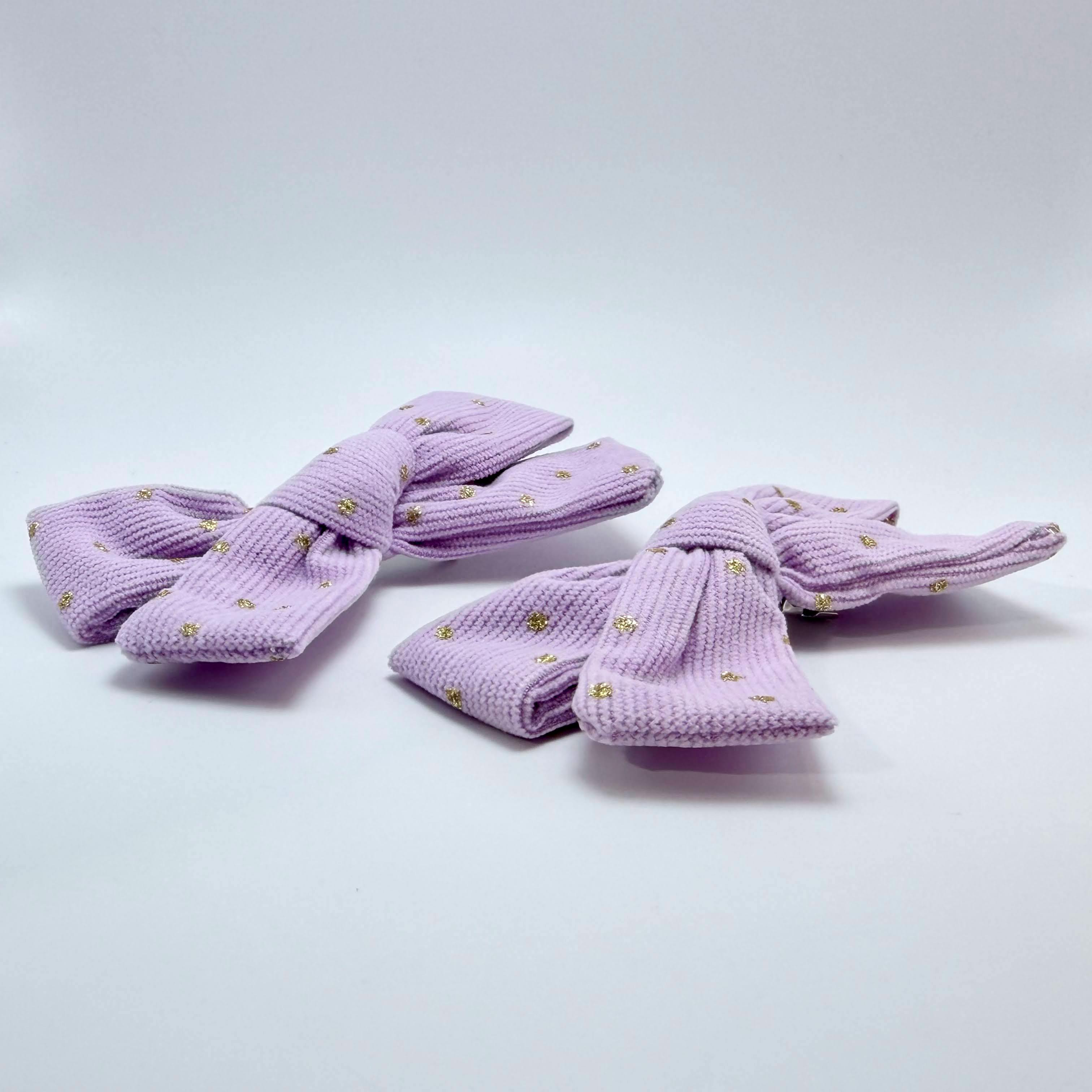Golden Dot Bow Clips (Set of 2)