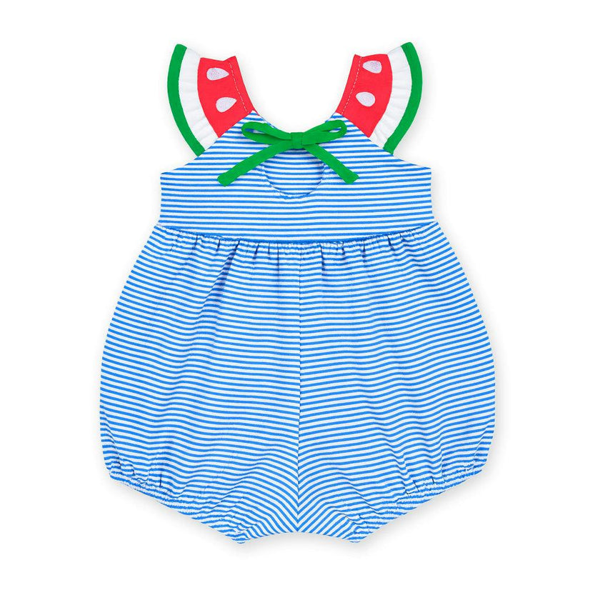 Seersucker Swimsuit With Watermelon
