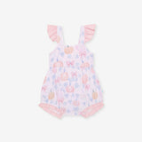 Posh Pumpkins Bow Back Bubble Romper