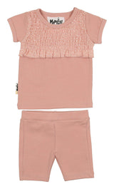 Speckled Smocked Top & Short Set
