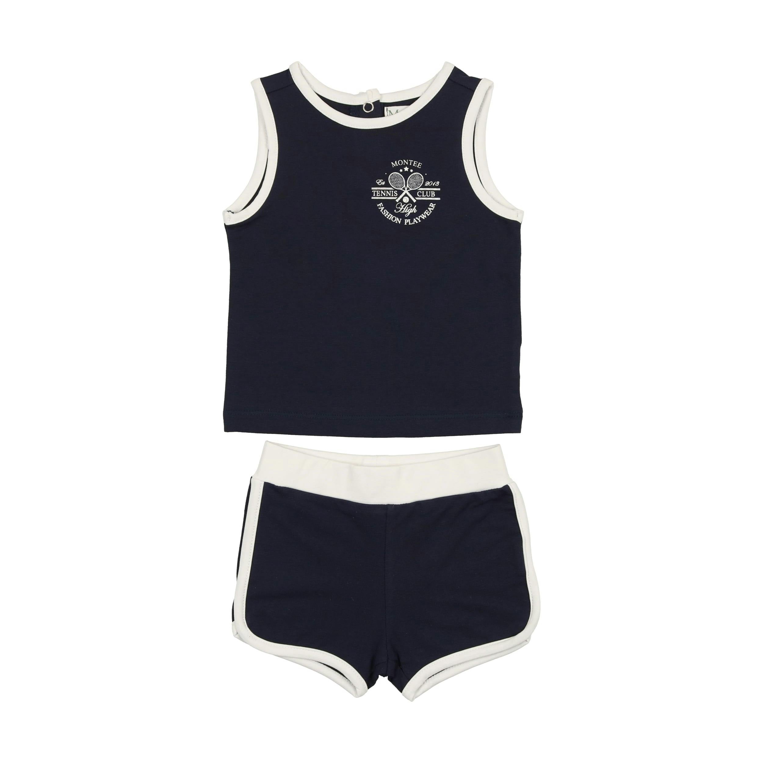 Baby Tennis Club Unisex Sleeveless Tee & Short Set