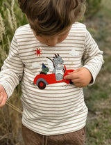 Flying Car Thick Tee Mushroom Stripe