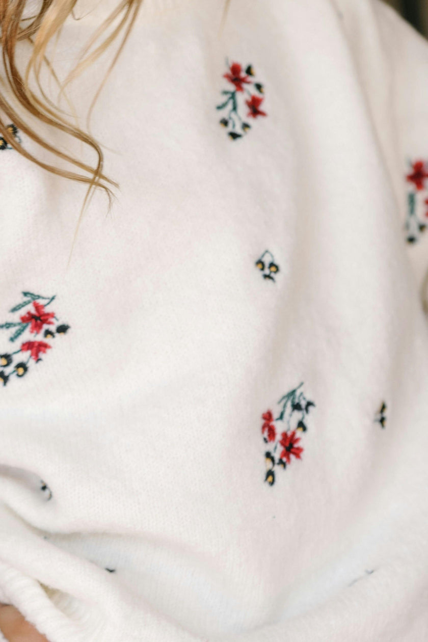 Teen Ellis Sweater in Ivory Jubilant Bloom