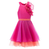 Fuchsia Estancia Halter Organza Dress