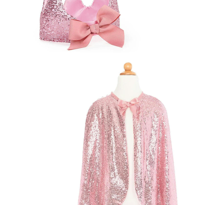 Precious Sequins "Pink" Cape & Crown Bundle