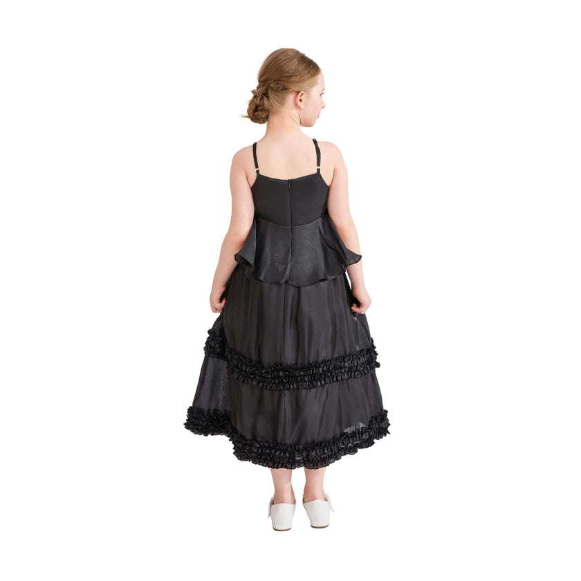 Black Calista Ruffle Skirt Set