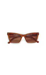 Sally Sunglasses in Dark Tortoise Stripe