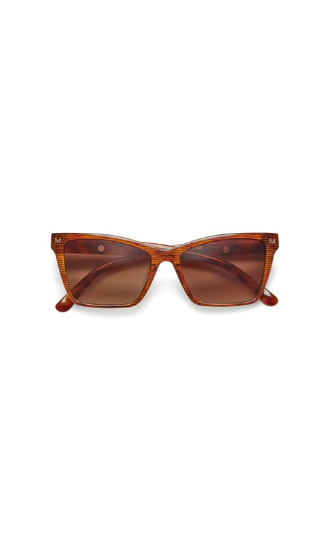 Sally Sunglasses in Dark Tortoise Stripe