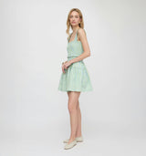 The Azalea Mini Nap Dress - Blue/Green Stripe