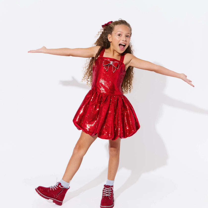 Ruby Sequin Bubble Dress