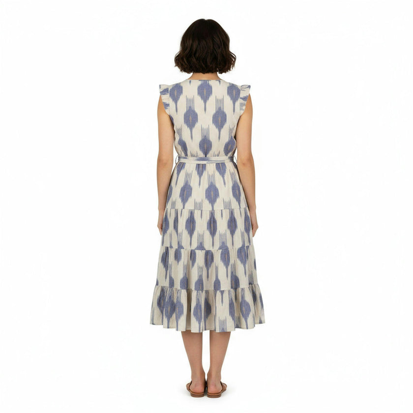 Giselle Womens Maxi Dress La Creme Ikat, natural