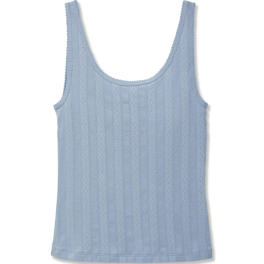 Women's Pointelle Tank in Periwinkle