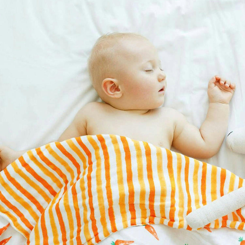 Organic Muslin Four-Layer Reversible Snug Blanket