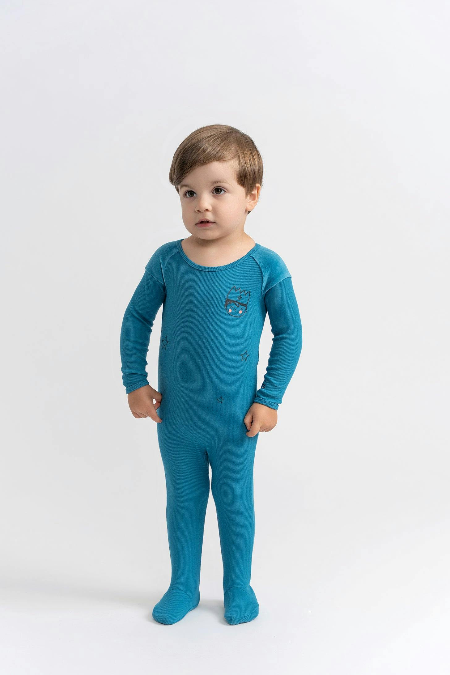 Prince Print Onesie Blue Jay