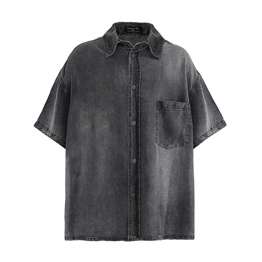 Dark Gray Denim Shirt