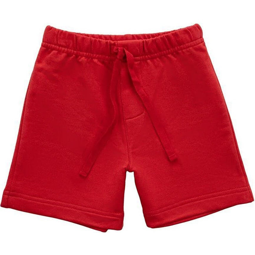 Red French Terry Pull-On Short