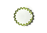 Olive Arabesque Trim Scallop Dinner Plate