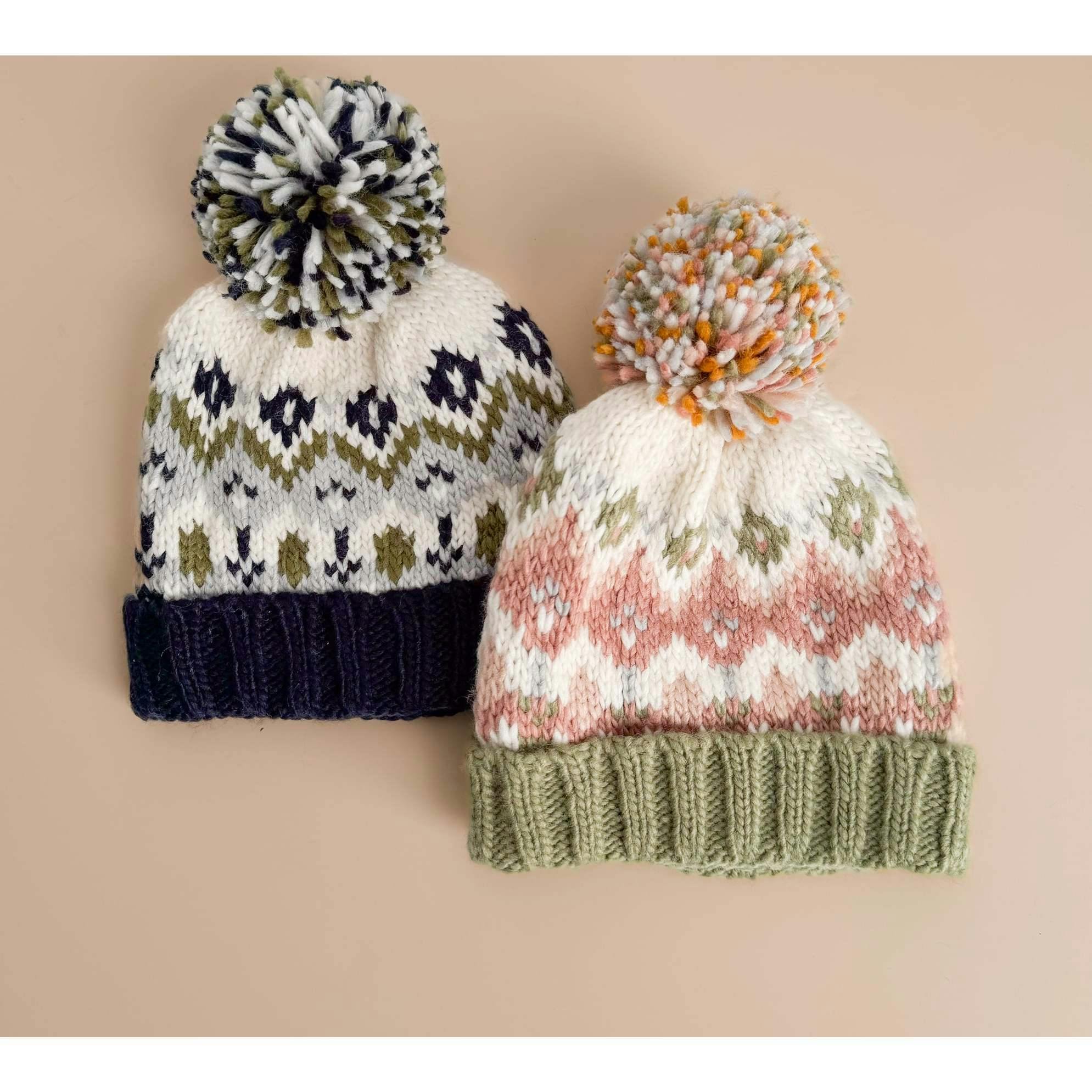 Fairisle Knit Hat, Pastel