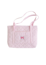 Quilted Luggage - Pink Bow
