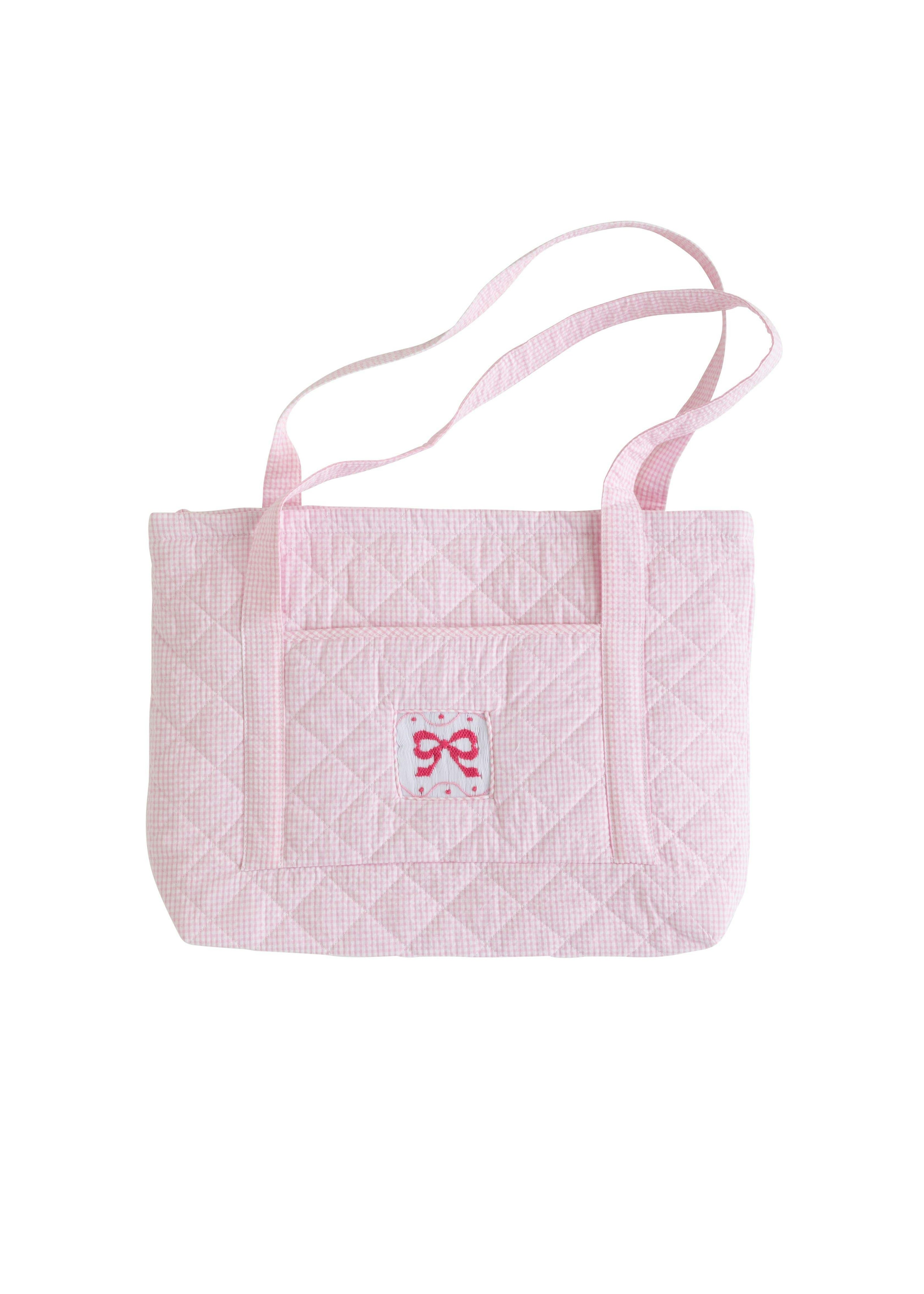 Quilted Luggage - Pink Bow