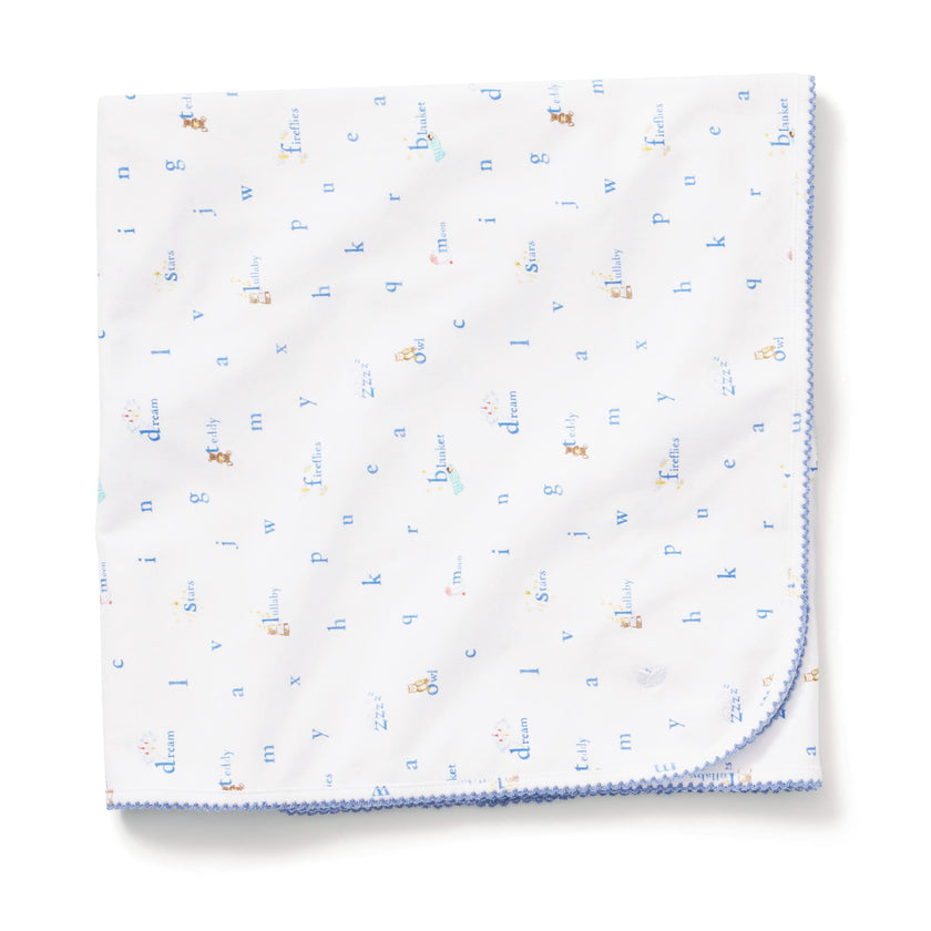 Pima Baby Blanket in Letters and Lullabies