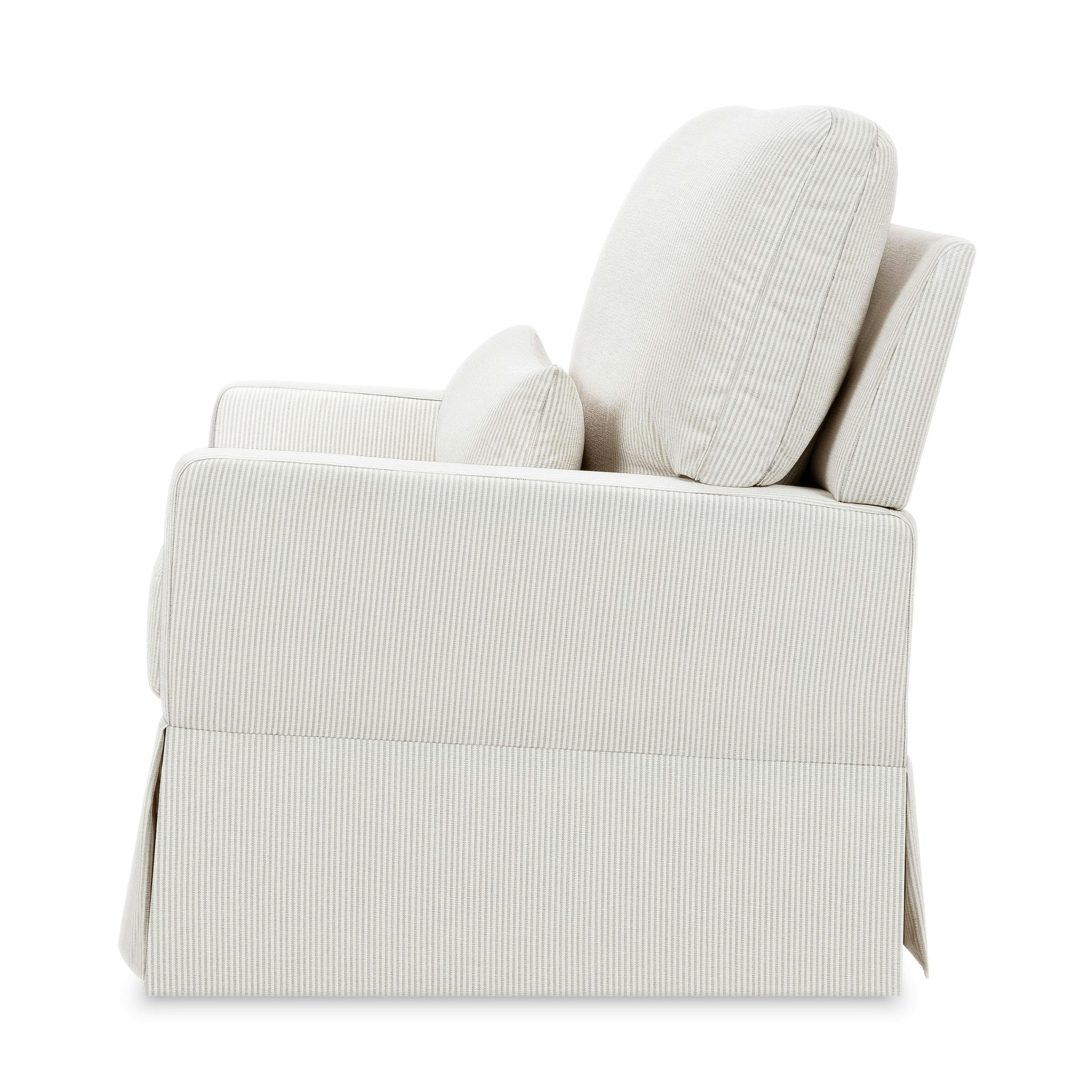 Namesake Crawford Pillowback Chair and a Half Comfort Swivel Glider