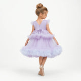 Lilac Fairy Twirl Sequin Tulle Birthday Dress for Girls